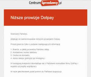 nizsze prowizje dotpay