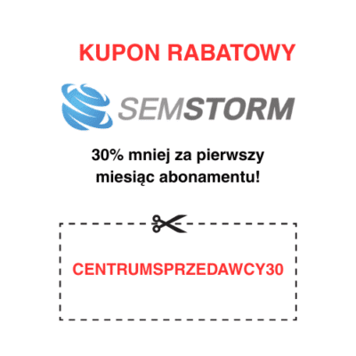 Kupon rabatowy SEMSTORM - 30% na miesięczny abonament